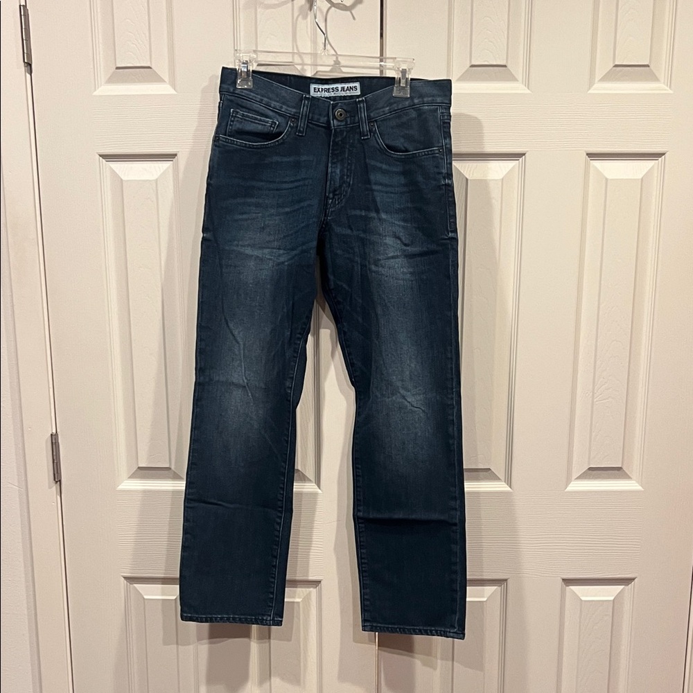 Express Midnight Blue Slim Straight Jeans